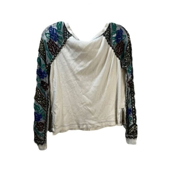 Women’s Rendezvous Long Embellished Sheer Sleeve Top Small‎ - Picture 3 of 6